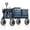 Blue, variant on Rangland Beach Wagon RX800 with Removable Cooler and Big Air Wheels for Sand, All-Terrain Heavy Duty Folding Cart with Balloon Tires, Dual Compartment Outboard Carrier (Blue)