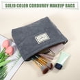 thumbnail image 2 of Unique Bargains Corduroy Makeup Bags Corduroy Cosmetic Bag Zipper Women Makeup Pouch Gray, 2 of 7