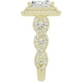 thumbnail image 5 of Unique Moments Lab Grown 2.50 ct Radiant Cut Diamond Halo Infinity Engagement Ring 10K Yellow Gold, 5 of 6