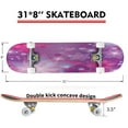 thumbnail image 2 of Bright floral abstract Purple flowers lilies decorated circles and Outdoor Skateboard Longboards 31"x8" Pro Complete Skate Board Cruiser, 2 of 5