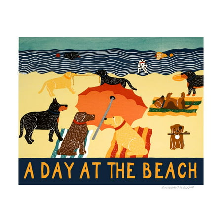 Day At The Beach Print Wall Art By Stephen Huneck (Stephen Leatherman Best Beaches)