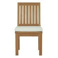 thumbnail image 3 of Modway Marina Outdoor Patio Teak Dining Side Chair in Natural White, 3 of 5