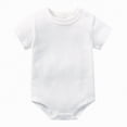 thumbnail image 2 of TOWED22 Infant Romper Solid Color One Piece Onesie Short Sleeve Summer Clothes for 0~12M Baby White,18-24 M, 2 of 4