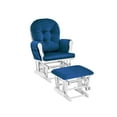 thumbnail image 2 of Suite Bebe Mason Glider & Ottoman,  White Finish with Navy Cushions, 2 of 3