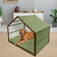 thumbnail image 2 of Ethnic Pet House, Pattern with Geometric Colorful Trippy Forms Folk Native Image, Outdoor & Indoor Portable Dog Kennel with Pillow and Cover, 5 Sizes, Multicolor, by Ambesonne, 2 of 4