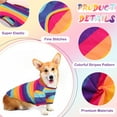 thumbnail image 4 of BRKURLEG Dog Striped T-Shirt, Breathable Colorful Cotton Pet Sweatshirt with Stripes for Puppies Cats Small Medium Large Dogs, Cat Dog Pajamas, Pet Apparel, 4 of 7