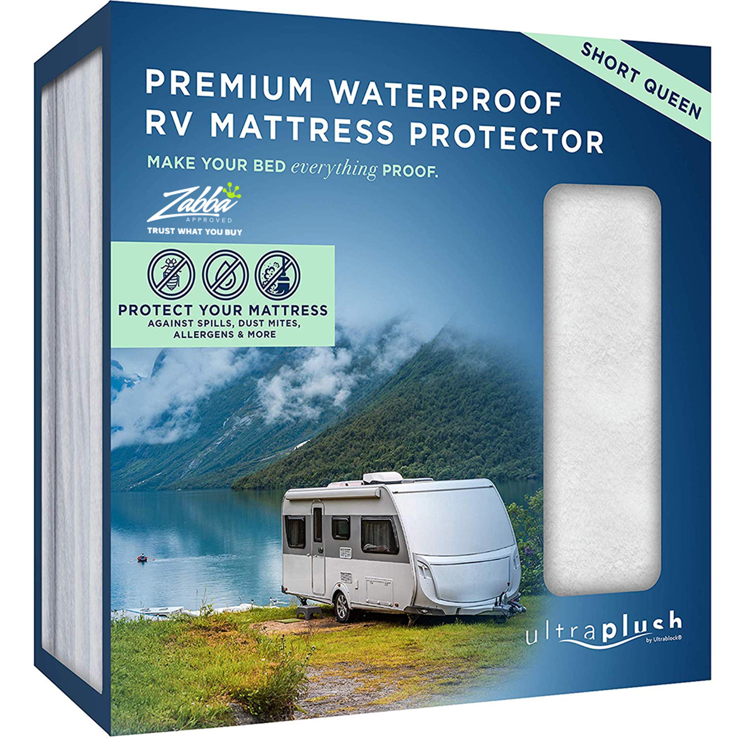 UltraBlock Ultra Plush 100 Waterproof Mattress Protector (RV Short
