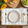 thumbnail image 4 of Sage Green Coastal Placemats Set of 4, Starfish Nautical Ocean Sea Wooden Placemats for Dining Table, Place Mats for Kitchen Tabletop, Waterproof Wipeable Dining Table Mats Set, 4 of 9
