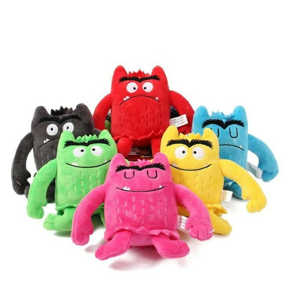 Color Monster Plush Toys, 5.9in Emotional Monster Plush Figure Education Toys (1 Set)