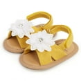 thumbnail image 6 of Infant Baby Girl Boy Sandals Comfort Premium Summer Outdoor Casual Beach Shoes with Flower Bowknot Anti Slip Rubber Sole Newborn Toddler Prewalker First Walking Shoes 0-18M, 6 of 7