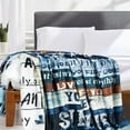thumbnail image 6 of to My Wife Gifts Blanket Anniversary Blanket You are My Life Letter Printed Flannel Blanket Warm Cozy Fuzzy Throw Blanket for Bedding Sofa and Travel 40x50 Inch, 6 of 6