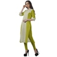 thumbnail image 4 of Moomaya Tunique Droite à Col en V pour Femmes Manches Retroussables Kurta en Coton Imprimé, 4 of 6