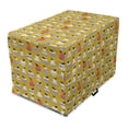 thumbnail image 1 of Fruit Dog Crate Cover, Repetitive Pears Apples Leaves Pop Illustration, Easy to Use Pet Kennel Cover Small Dogs Puppies Kittens, 7 Sizes, Khaki Multicolor, by Ambesonne, 1 of 6