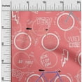 thumbnail image 2 of oneOone Cotton Cambric Dark Peach Orange Fabric Bicycle Sewing Craft Projects Fabric Prints By Yard 42 Inch Wide, 2 of 6