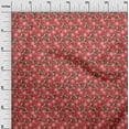 thumbnail image 2 of oneOone Viscose Chiffon Red Fabric Christmas Christmas Craft Projects Decor Fabric Printed By The Yard 42 Inch Wide, 2 of 4