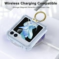 thumbnail image 3 of Compatible Samsung Galaxy Z Flip 5 Case Clear with Ring,Samsung Flip 5 Case Heavy Duty Rugged Slim Shockproof Silicone Wireless Charging Phone Case for Galaxy Z Flip 5 Case 5G (Transparent), 3 of 7