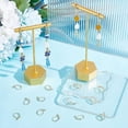 thumbnail image 5 of 30 Pcs Lever Back Earring Hooks 24K Gold Plated French Hook Ear Wire Open Loop Leverback Ring Flat Round Earrings Making Suitable for Jewelry Making DIY Craft Supplies Gold, 5 of 6