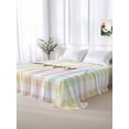 thumbnail image 6 of Twin XL Flat Sheet 66"x102", Easter Soft Lightweight Bedding Flat Sheets Only, Colorful Checkered Plaid Spring Gingham Textured Brushed Microfiber Top Bed Sheet, Breathable StainResistant Bedsheets, 6 of 9