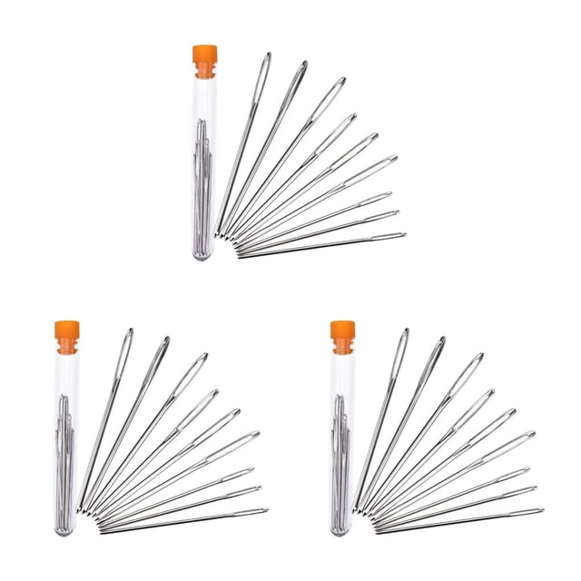 Naiovety Pack of 9 Large Eye Needle Stitching Hand Portable Quilting Pants Sewing House Professional Embroidery Washable Type1 NO1