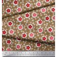 thumbnail image 2 of Soimoi Poly Georgette Fabric Dot & Floral Artistic Printed Craft Fabric by The Yard 52 Inch Wide, 2 of 5