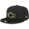 thumbnail image 3 of Men's New Era  Black Cincinnati Reds 2024 Armed Forces Day On-Field 59FIFTY Fitted Hat, 3 of 6