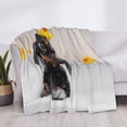 thumbnail image 3 of Balery Dachshund Sitting in Bathtub Manta de Franela con Dibujo, Lujo Ultra Suave y Cálido, Antipelusa y Resistente a las Arrugas para Cama, Sofá, Camping -50"x40", 3 of 6