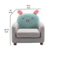 thumbnail image 5 of 22 Inch Kids Chair, Gray Vegan Leather, Padded Seating, Rabbit Design - Saltoro Sherpi, 5 of 5