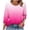 Hot Pink, variant on EchfiProm Crew Neck Tops for Women Fall 3/4 Sleeve T-Shirts Black Pullover Womens Relaxed Fit
