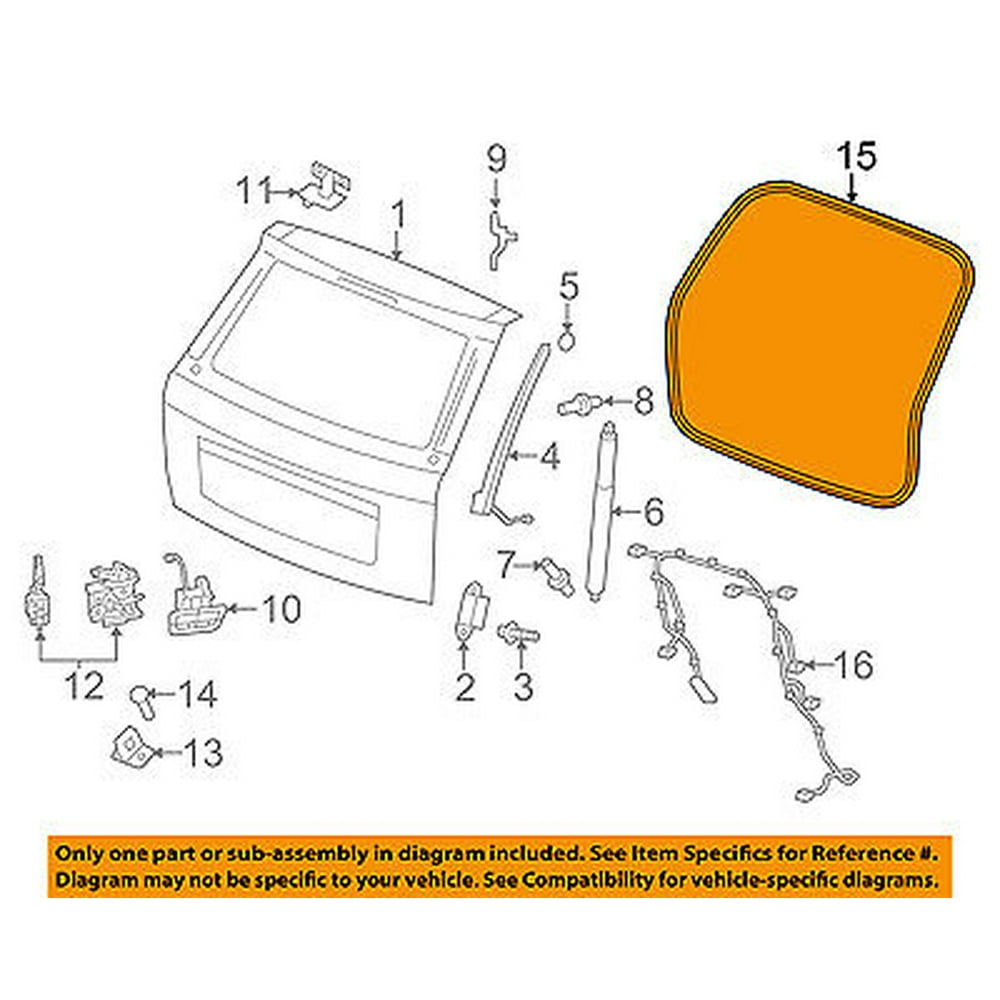 Dodge CHRYSLER OEM DurangoLiftgate Tailgate Hatch Weather Strip Seal