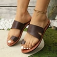 thumbnail image 5 of Censtreet Women's Flat Sandals Fashion Slides With Soft Leather Slippers for Summer, 5 of 9