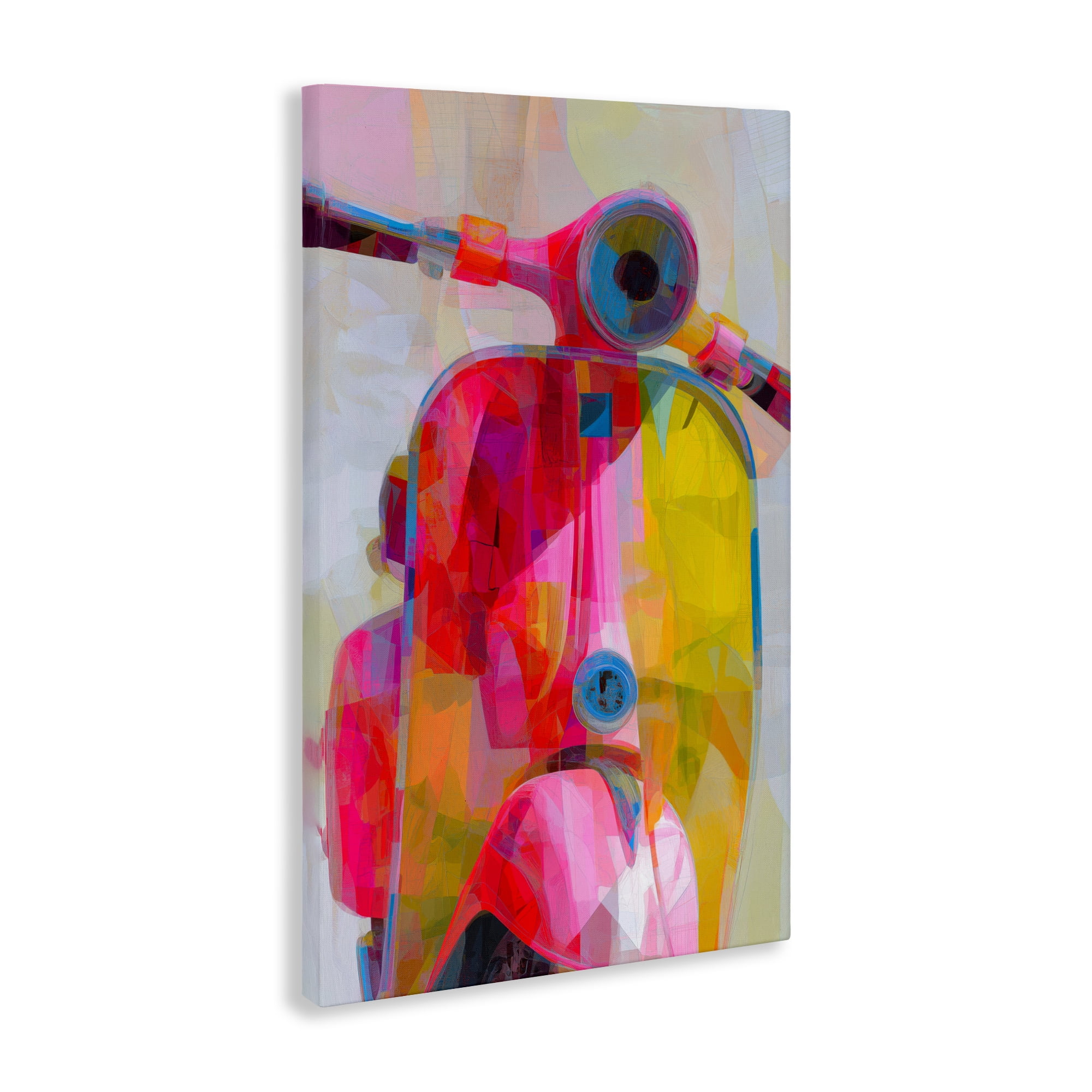 Stupell Industries Vespa in Pink & Yellow Canvas Wall Art, design by Chromatic Storm Studio