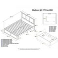 thumbnail image 4 of Leo & Lacey Madison Queen Wood Platform Bed and Storage Drawers in White, 4 of 4