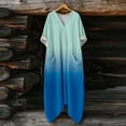 thumbnail image 5 of Nuoqisi Boho Maxi Dresses for Women 2026 Long Sleeve V Neck Smocked Vintage Floral Dress Loose Fit Garden Party Dresses, 5 of 7