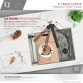 thumbnail image 3 of Stylish 13" Ht Single Handle Matte Black & Silver Pull Down Kitchen Faucet K-146NS, 3 of 14