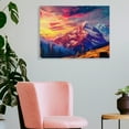 thumbnail image 3 of Sunset Mountains Canvas Prints Wall Art Home Decor Ready to Hang - Perfect Gift for Various Occasions 16x12in, 3 of 6