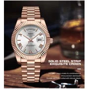 NIBOSI Mens Luxury Simple Business Temperament Automatic Calendar Waterproof Quartz Watch