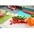 thumbnail image 3 of Dexas Heavy Duty Cutting Board Grippmat, Flexible Cutting Boards for Kitchen, Set of 4, Non Slip Plastic Board Cutting Mat 11.5 by 14 inches, Gray, Turquoise, White, Green Set Kitchen Gadgets, 3 of 6