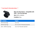 thumbnail image 2 of Mass Air Flow Sensor - Compatible with 2005 - 2010 Kia Sportage 2006 2007 2008 2009, 2 of 2