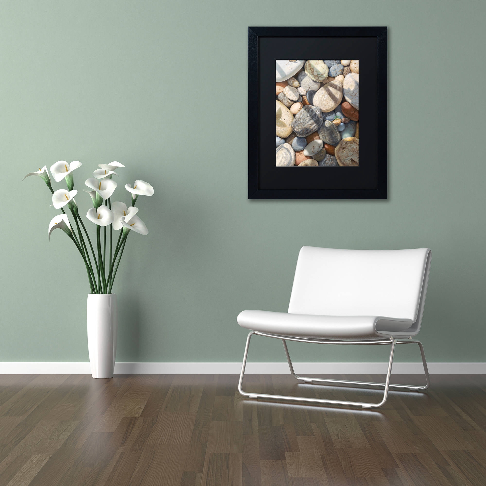 Stephen Stavast 'A Glass Act' Black Matted Framed Art