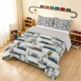 thumbnail image 2 of Erosebridal Train King Size Comforter Sets, Snow Comforters King Size, Snow Train, Gray Reversible 3-Piece 1 Comforter and 2 Pillowcases, 2 of 6