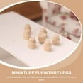 MANLINGDA Wooden Mini Dollhouse Table Legs Furniture Decor Accessories