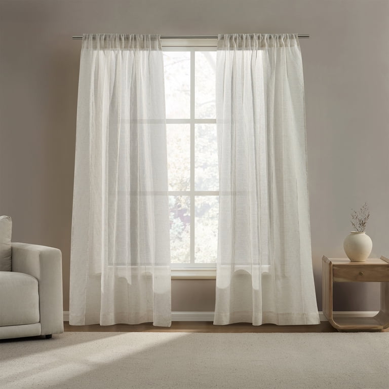 My Texas House Pintucking Stripe Rod Pocket Curtain Panel photo 3
