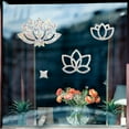thumbnail image 6 of 20PCS Lotus Window Clings Anti Collision Rainbow Window Glass Stickers for Birds Strike Flower Decals Non Adhesive Prismatic Vinyl Film for Sliding Doors Windows Glass DIY, 6 of 9