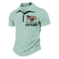 thumbnail image 2 of Dwelliawo Mens American Flag Patriotic Polo Shirts Green 2xL, 2 of 4