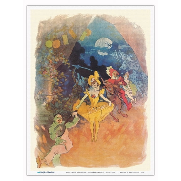 Musée Grévin Wax Museum - Paris France - Vintage French Advertising Poster by Jules Chéret c.1900 - Master Art Print (Unframed) 9in x 12in