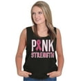 thumbnail image 4 of Pink Strength Breast Cancer Awareness Tank Top Tee Shirt Women Brisco Brands S, 4 of 6
