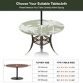 thumbnail image 6 of Round Outdoor Tablecloth with Umbrella Hole and Zipper, Sage Green Palm Trees Tablecloth with Elastic Waterproof, Farmhouse Tropical Summer Beach Patio Table Covers for 45" - 54" Picnic Pool Tables, 6 of 8