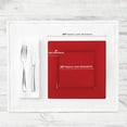 thumbnail image 3 of Smarty Had A Party 120 Elegant Disposable Plastic Dinnerware, 9.5" Fancy Square Red Plates for Weddings, Birthdays, and Special Occasions, Heavy Duty Bulk Party Supplies, 3 of 7