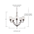 thumbnail image 4 of Capital Lighting 439351BZ-500 Carter 5 Light 26" Wide Chandelier - Bronze, 4 of 7
