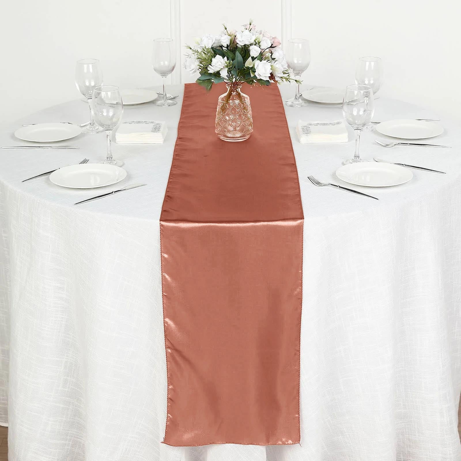Efavormart 10 Packs of Premium SATIN Table Top Runner For Weddings